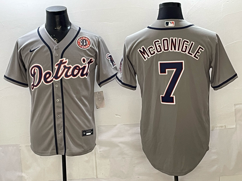 Men Detroit Tigers #7 McGonigle grey Nike 2026 MLB Jersey 0410004->->MLB Jersey